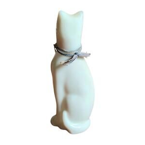 Vintage Avon Ming Cat Perfume Parfume Porcelain Bottle Collectible Large White 8